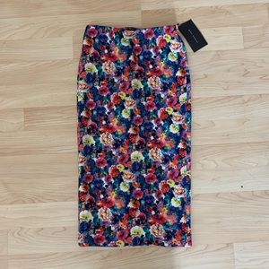 Zara Floral Bodycon Skirt